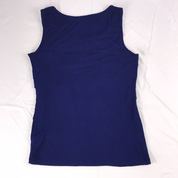 Black Saks Fifth Avenue Layer Ruffled Tank Top Sz: S - Picture 2 of 5